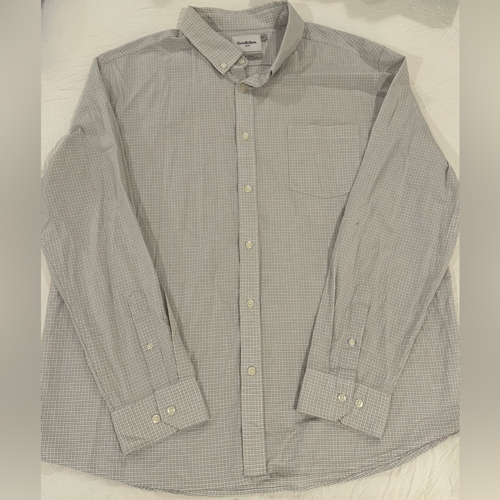 Mens Goodfellow & Co. Tan Checkered Shirt. Size XXL